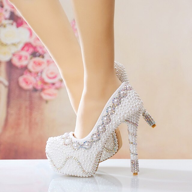 crystal and pearl bridal shoes
