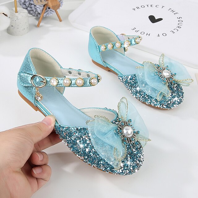 Shoes & Bags Kids Shoes | Girls Flats Flower Girl Shoes Princess Shoes School Shoes Rubber PU Little Kids(4-7ys) Big Kids(7years