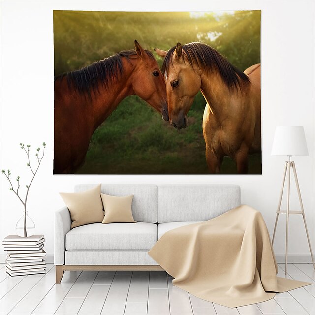 Home & Garden Home Decor | Wall Tapestry Art Decor Blanket Curtain Hanging Home Bedroom Living Room Decoration Polyester Horse -