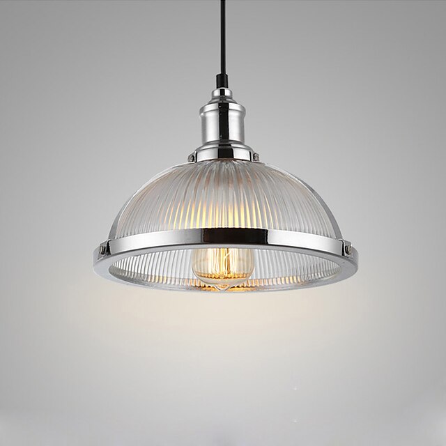 Lights & Lighting Pendant Lights | LED Industrial Pendant Light Vintage Glass Metal 26cm Electroplated Chrome Bronze Metal Count