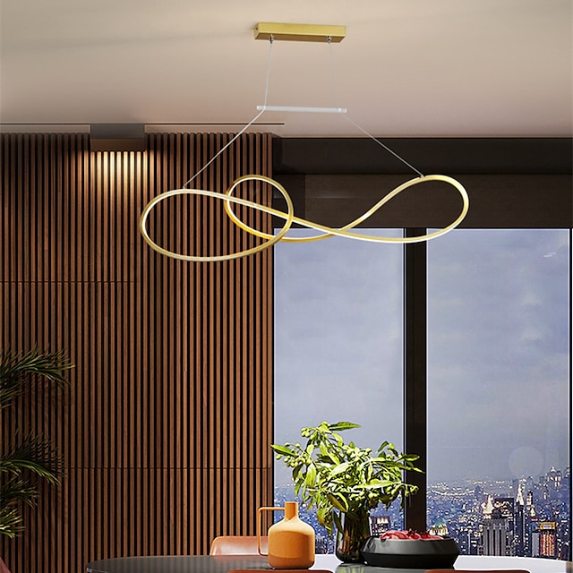 Lights & Lighting Pendant Lights | LED Pendant Light Modern Black White Gold 90 cm Aluminum Artistic Style Stylish Painted Finis