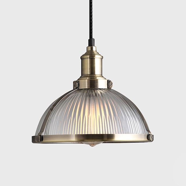 Lights & Lighting Pendant Lights | LED Industrial Pendant Light Vintage Glass Metal 26cm Electroplated Chrome Bronze Metal Count