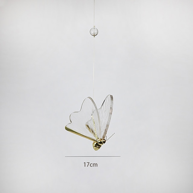 Lights & Lighting Pendant Lights | LED Pendant Light Butterfly Bedside Light 17 cm Single Design Acrylic Brass LED Modern Nordic