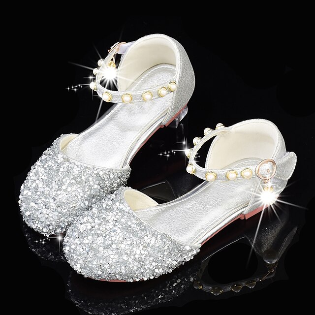 Shoes & Bags Kids Shoes | Girls Flats Flower Girl Shoes Princess Shoes School Shoes Rubber PU Little Kids(4-7ys) Big Kids(7years