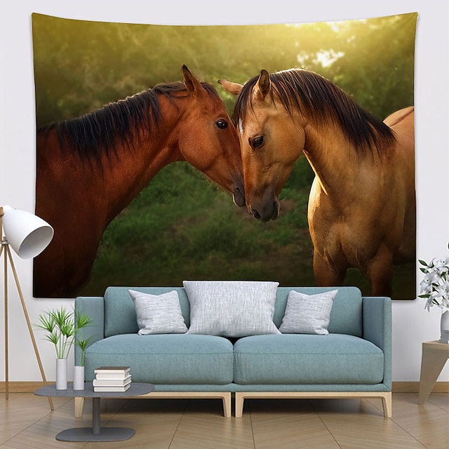 Home & Garden Home Decor | Wall Tapestry Art Decor Blanket Curtain Hanging Home Bedroom Living Room Decoration Polyester Horse -