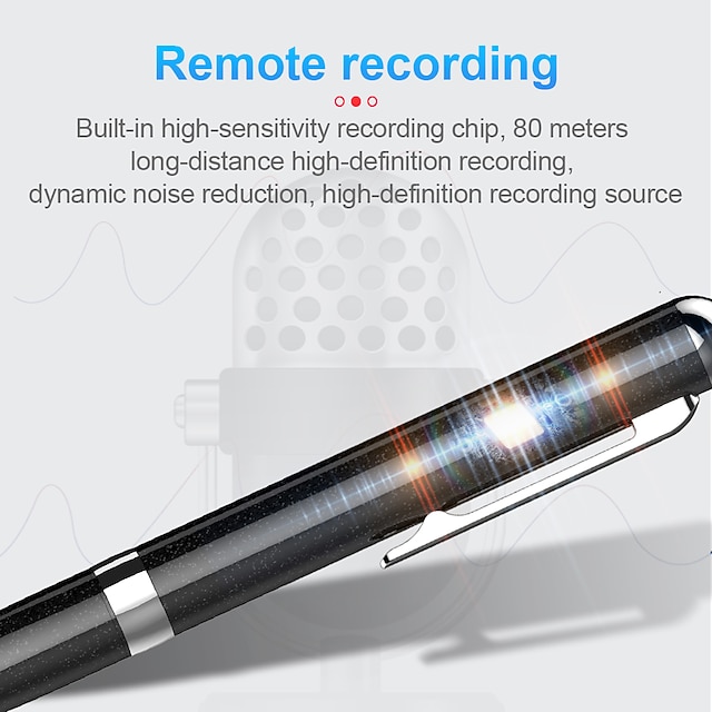 Mini Digital Voice Recorder Pen Voicetotext Writing Audio Recorders Mp3 Playback Ai Smart HD