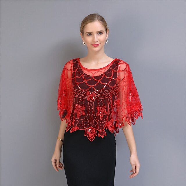  Urlați 20 de ani Anii 1920 Gatsby Costum de petrecere Mascaradă Costume de Halloween Gatsby Invitat la nuntă Paiete Paiete Pentru femei Nuntă Petrecere Invitat la nunta Adulți Șal Rochii de acasă