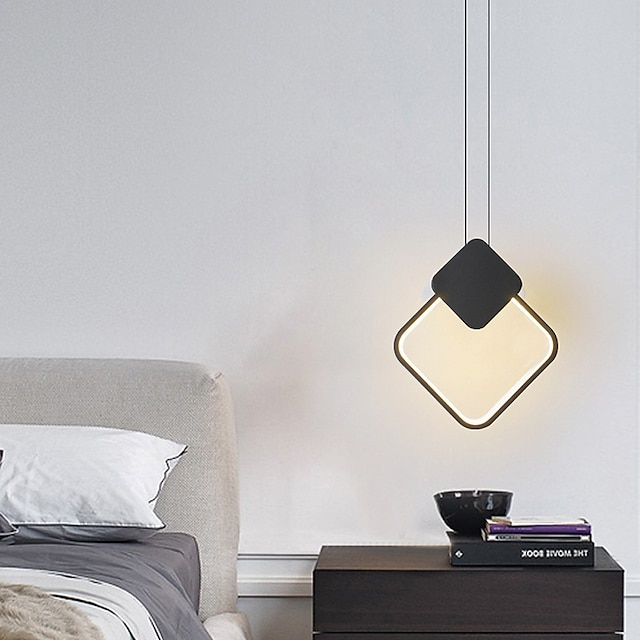  led-riippuvalo saarekevalo moderni yöpöytävalo pyöreä neliö suorakulmio metallityyli geometrinen minimalistinen maalattu viimeistely nykyaikainen 110-120v 220-240v
