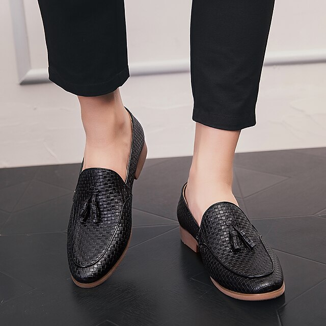Men's Loafers & SlipOns Tassel Loafers Comfort Loafers Plus Size Woven