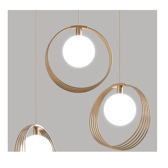 Lights & Lighting Pendant Lights | LED Pendant Light Modern Nordic Gold 20 cm Geometric Shapes Stylish Minimalist Painted Finish