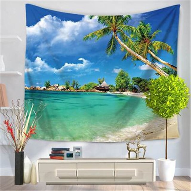 Home & Garden Home Decor | Beach Landscape Wall Tapestry Art Decor Blanket Curtain Hanging Home Bedroom Living Room Decoration P