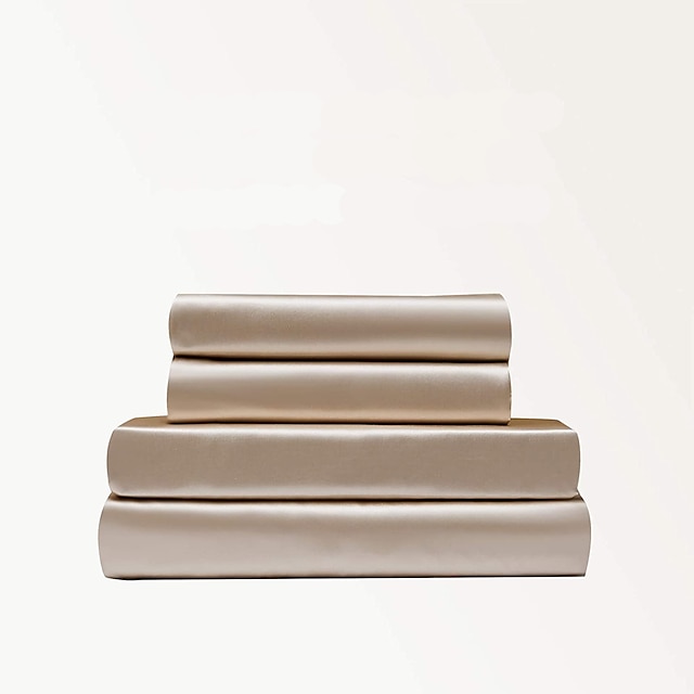 Set Lenzuola 4 Pezzi Microfibra - 150x200cm, Grigio Chiaro, Con Angoli Elasticizzati - Foto 11