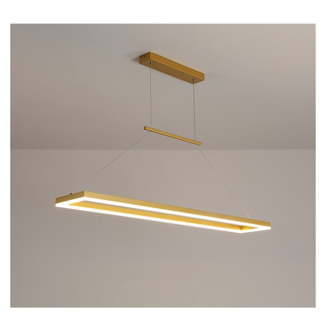 Lights & Lighting Pendant Lights | LED Pendant Light Modern Stylish Gold Coffee Square Circle Design 90cm Metal Painted Finishes