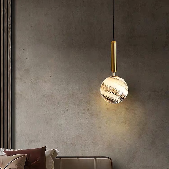 Lights & Lighting Pendant Lights | LED Pendant Light Planet Design Bedside Light Modern Gold Globe Design 15 cm Metal Electropla