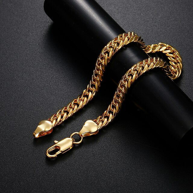 Shoes & Bags Fashion Accessories | Mens Chain Bracelet Bracelet Cut Out Precious Fashion Copper Bracelet Jewelry Silver / Golden