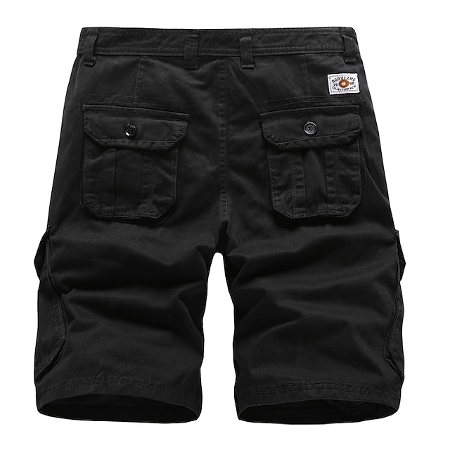  Hombre Pantalón Corto Cargo pantalones cortos de trabajo Shorts para senderismo Multi bolsillo Animal Transpirable Al Aire Libre Longitud de la rodilla Casual Diario Clásico Casual Negro Verde