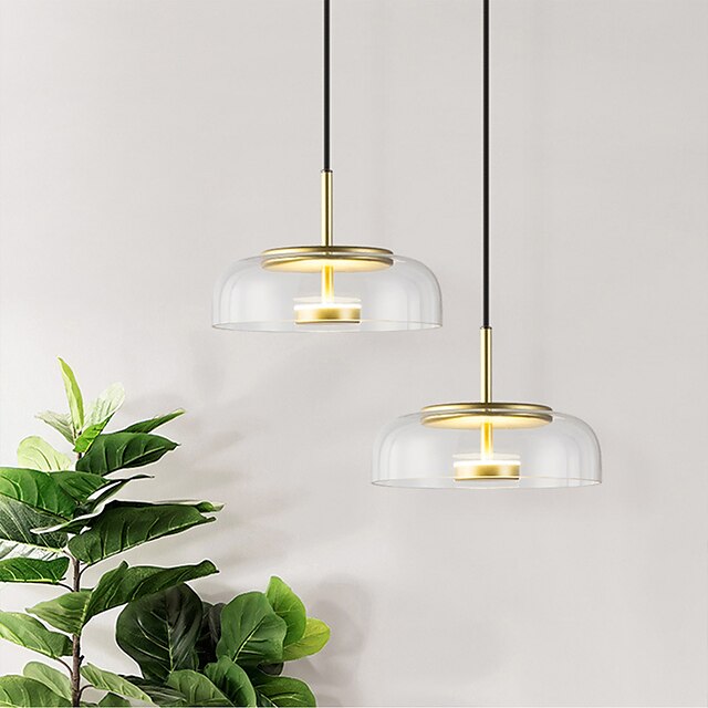 Lights & Lighting Pendant Lights | Nordic Style Pendant Light LED Island Light Glass Modern Bar Living Room Dining Room Bedroom 