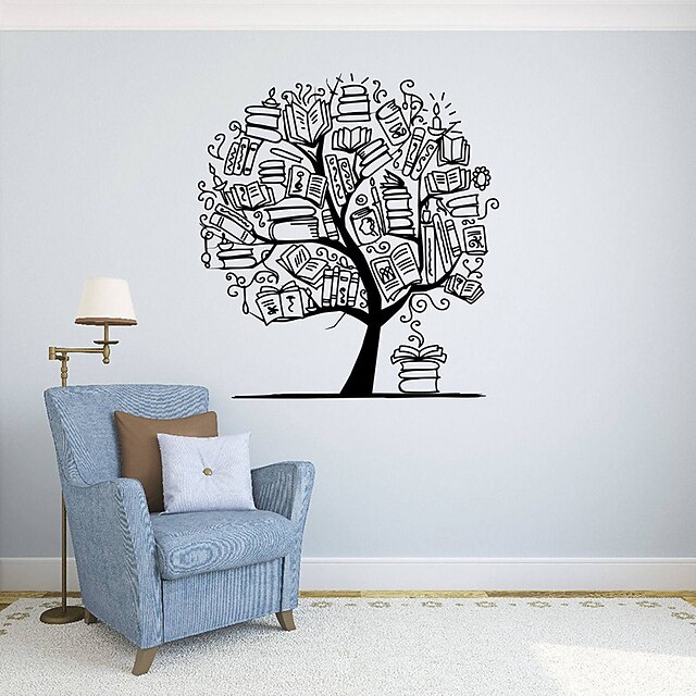 Home & Garden Home Decor | Knowledge Tree Can Remove Personality Wall Study Living Room Bedroom Sofa Background Custom - KH19341