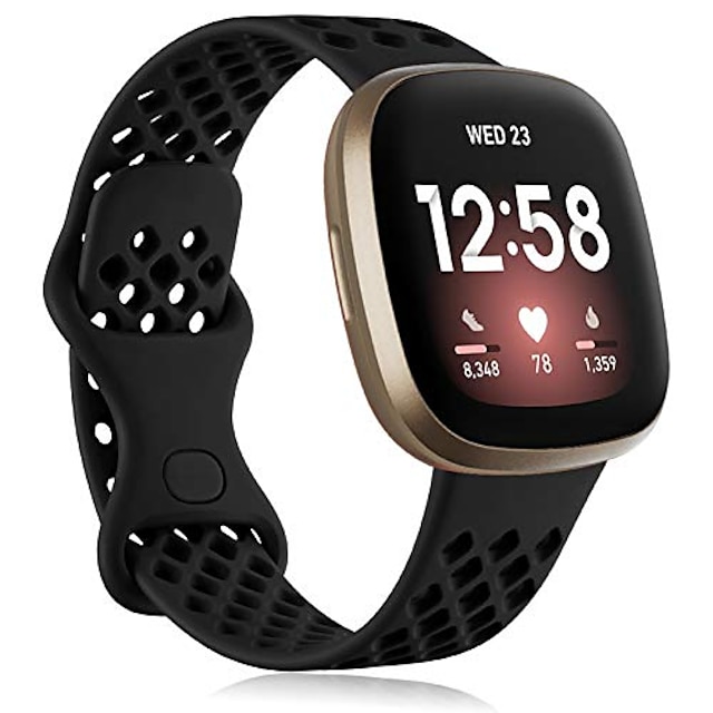 Für Fitbit Versa 3 Fitbit Sense Silikon Sport Ersatz Uhrenarmband Armband Strap 