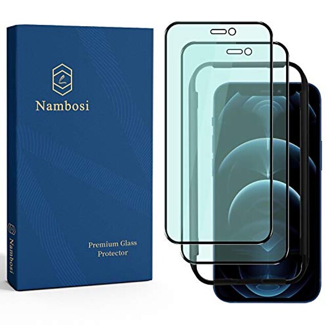 6.1 inch 2 Pack 2020 Clear Screen Protector for iPhone 12 / iPhone 12 Pro 2 Pack 2 Pack Camera Lens Protector and Anbzsign 9H Hardness Tempered Glass Privacy Screen Protector and
