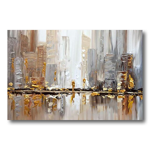 Home & Garden Wall Art | Oil Painting Handmade Hand Painted Wall Art Urban Landscape Skyline Building Home Decoration Dcor Stret