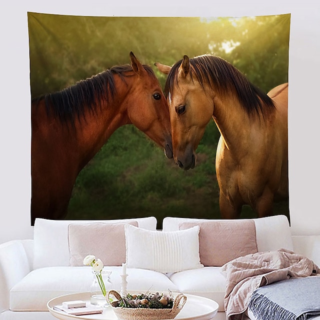 Home & Garden Home Decor | Wall Tapestry Art Decor Blanket Curtain Hanging Home Bedroom Living Room Decoration Polyester Horse -