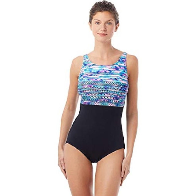 Sports & Outdoors Surfing, Diving & Snorkeling | chlorine resistant hydrofinity black speed stripe c-cup high neck one piece swi