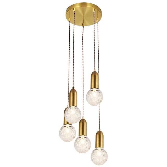 Lights & Lighting Pendant Lights | LED Pendant Light Modern Nordic Gold 9 cm Acrylic Lampshade Nordic Multi-head Combination Lig