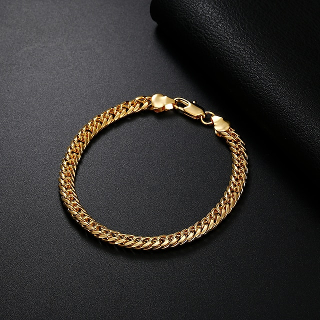 Shoes & Bags Fashion Accessories | Mens Chain Bracelet Bracelet Cut Out Precious Fashion Copper Bracelet Jewelry Silver / Golden