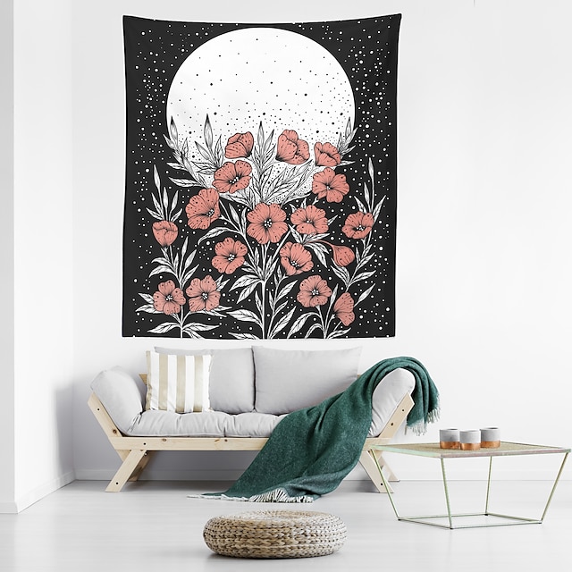 Home & Garden Home Decor | Floral Wall Tapestry Art Decor Blanket Curtain Hanging Home Bedroom Living Room Decoration Polyester 