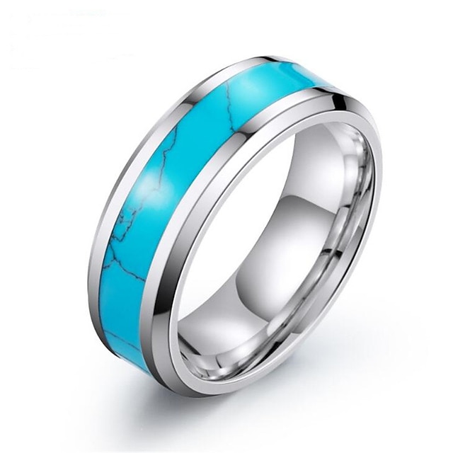 Shoes & Bags Fashion Accessories | May pollyFashionable and simple stainless steel Turquoise Ring for men and women - VT62970