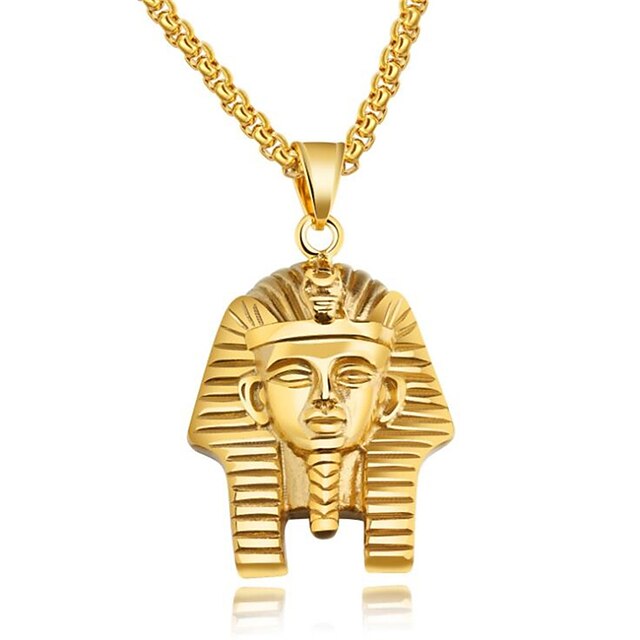 Shoes & Bags Fashion Accessories | May pollyFashion retro titanium steel Egyptian Pharaoh Tutankhamun Pendant Necklace - YT98241