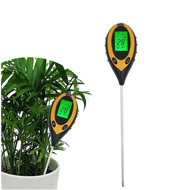  Soil PH Meter Soil Tester, 4 in 1 Soil Test Kit, pH Moisture Temperature Light Water Tester and Monitor, Testing Kits for Garden, Farm, Lawn