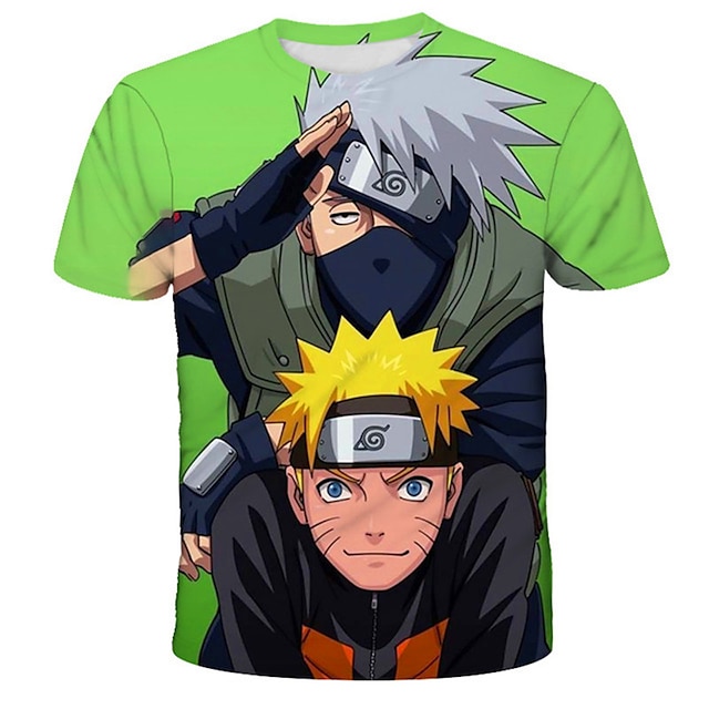 Uzumaki Naruto Kakashi Cosplay Anime Manga T-Shirt Shirt Kostüme Polyester