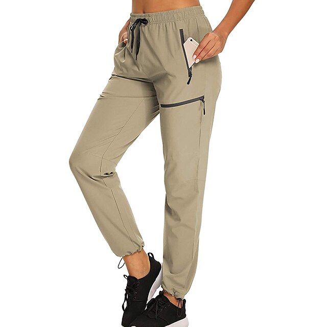 

Women's Hiking Cargo Pants Jogger Pants Hiking Pants Trousers Drawstring Summer Outdoor Water Resistant Quick Dry Stretch Multi Pockets Woven Zipper Pocket Elastic Waist Pants / Trousers Bottoms Grey