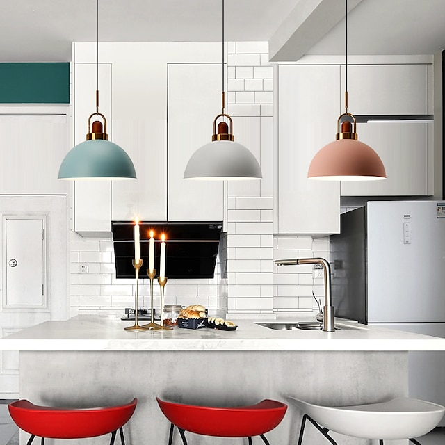 Lights & Lighting Pendant Lights | LED Pendant Light Modern Nordic Design Kitchen Island Light Black White Gray Blue Pink Dark B