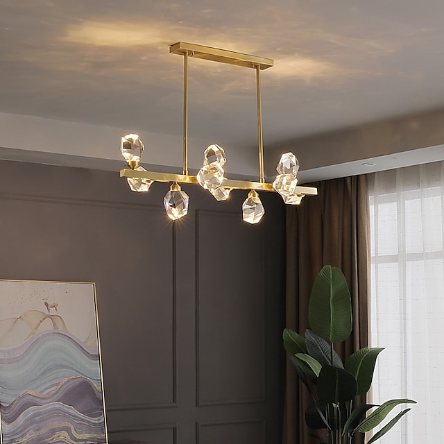 Lights & Lighting Pendant Lights | LED Pendant Light Crystal Kitchen Island Light Modern Gold Luxury 113 cm Chandelier Sputnik B