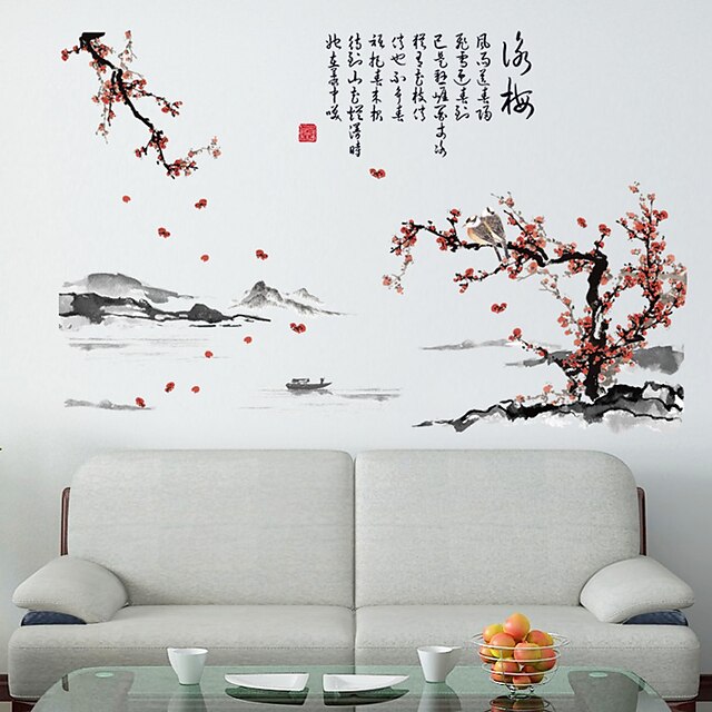 Home & Garden Home Decor | wall stickers wholesale creative chinese style pastoral calligraphy calligraphy stickers study room l