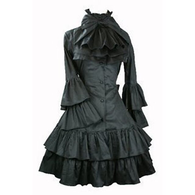 Toys & Hobbies Cosplay & Costumes | Gothic Lolita Cocktail Dress Vintage Dress Dress Womens Costume Black Vintage Cosplay Perfor