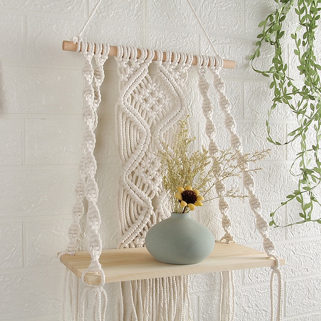 Home & Garden Home Decor | 1PC Hand Woven Macrame Wall Tapestry Hanging Bohemian Boho Art Decor Blanket Curtain Home Bedroom Liv