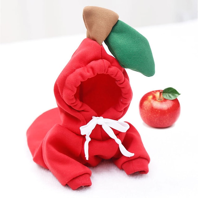 Dog Hoodie Clothes- Dog Basic Sweater Coat Cute Carrot Shape Warm Jacket Outdoor Pet Cold Weather Clothes Outfit Outerwear for Small Dogs Cats Puppy