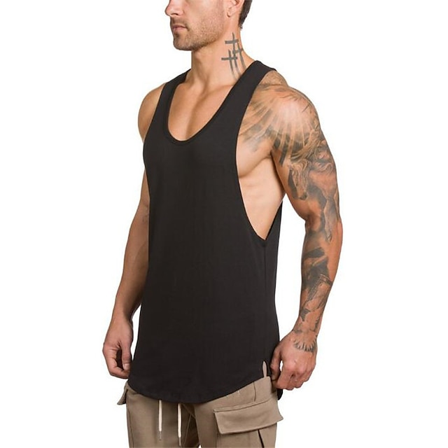 Sports & Outdoors Running, Jogging & Walking | Mens Sleeveless Running Tank Top Tee Tshirt Top Athletic Summer Cotton Breathable