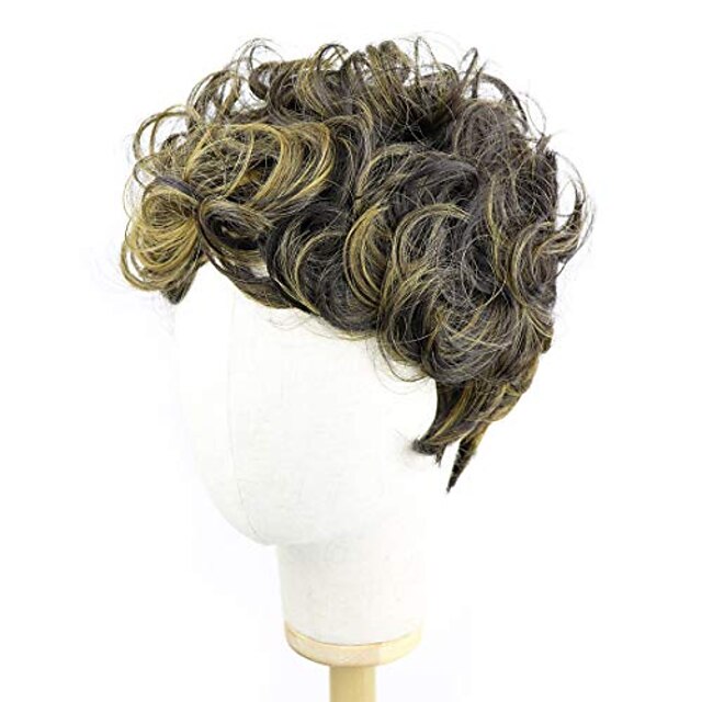 flandi kort pixie cut lockiga peruker för svarta kvinnor pixie cut 