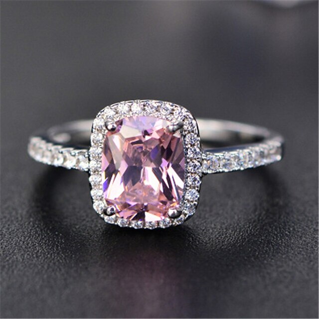  Ring Christmas Green Purple Rosy Pink 18K Gold Plated 1pc Stylish Luxury Elegant Crystal / Women's