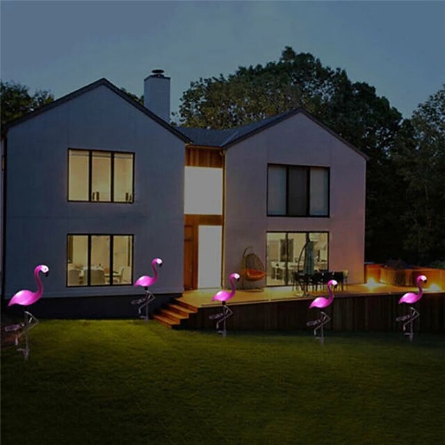 Solar Lights Outdoor LED Night Light Waterproof Flamingo Patio Light