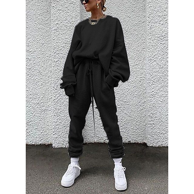 Sports & Outdoors Running, Jogging & Walking | Womens Tracksuit Jogging Suit 2 Piece Street Casual Winter Long Sleeve Breathable