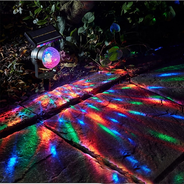  Outdoor solar power lampa projekcyjna led projektor light kolorowe obrotowe światło słoneczne do ogrodu trawnik yard lamp homeyard decor landscape ip44 wodoodporne oświetlenie
