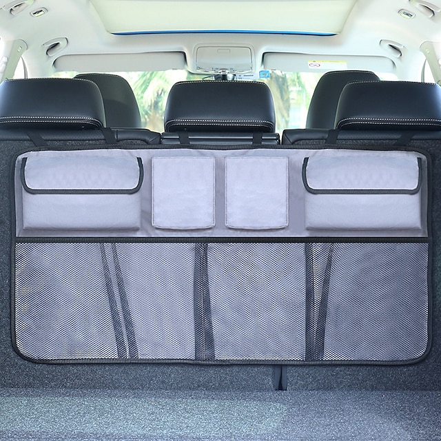 Home & Garden Home Decor | Cross-Border Car Trunk Storage Bag, Large Capacity SUV With Net Pocket, Rear Seat Back Bag, Sundries 