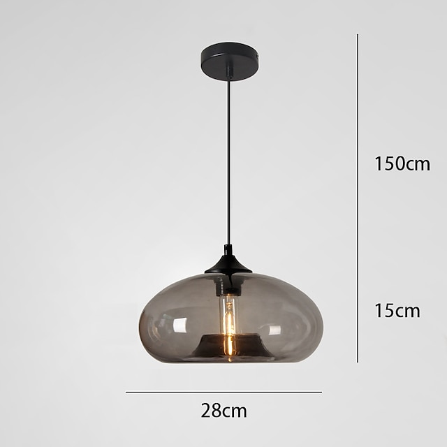 Lights & Lighting Pendant Lights | LED Pendant Light 28 cm Single Design Pendant Light Glass Electroplated Modern Nordic Style 1