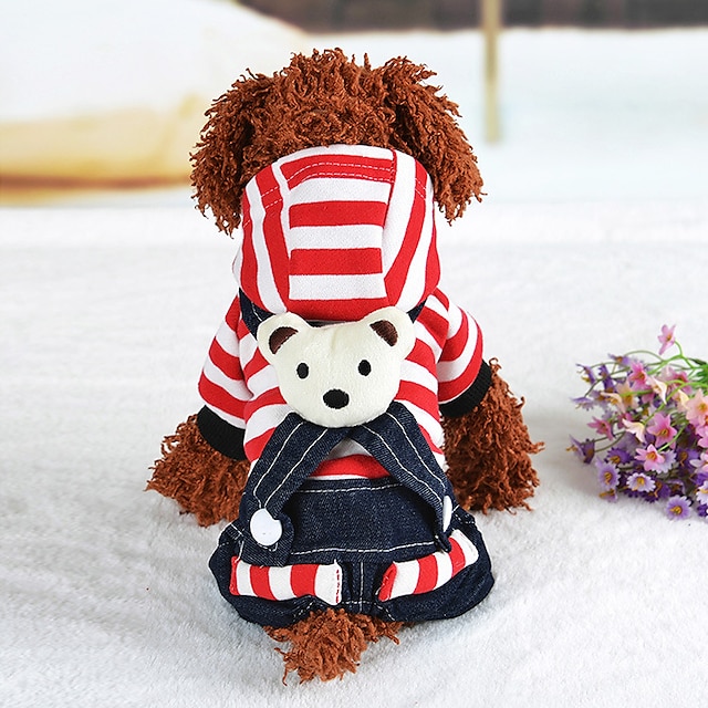  winter kleding doggie trui jurk voor de winter huisdier outfit doggy trui kat outfit chrismas trui huisdier jas hond truien voor kleine honden pet party kleding bretels puppy